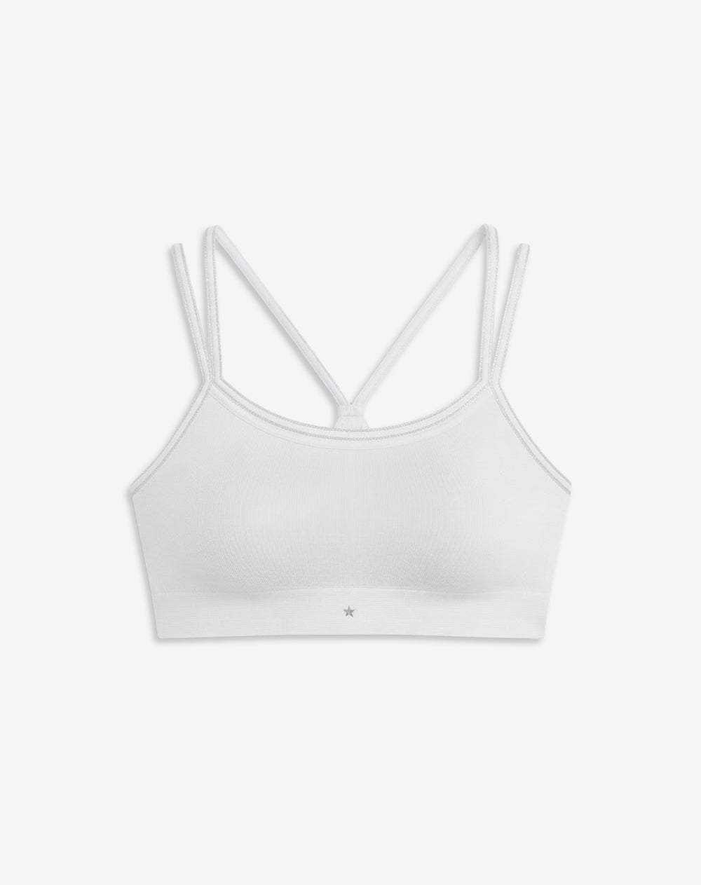 Top soporte alto seamless doble blanco
