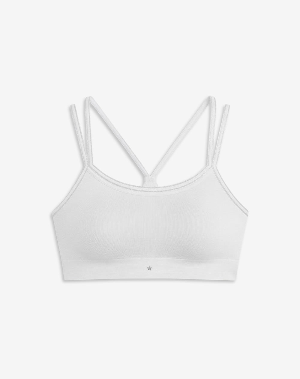 Top soporte alto seamless doble blanco