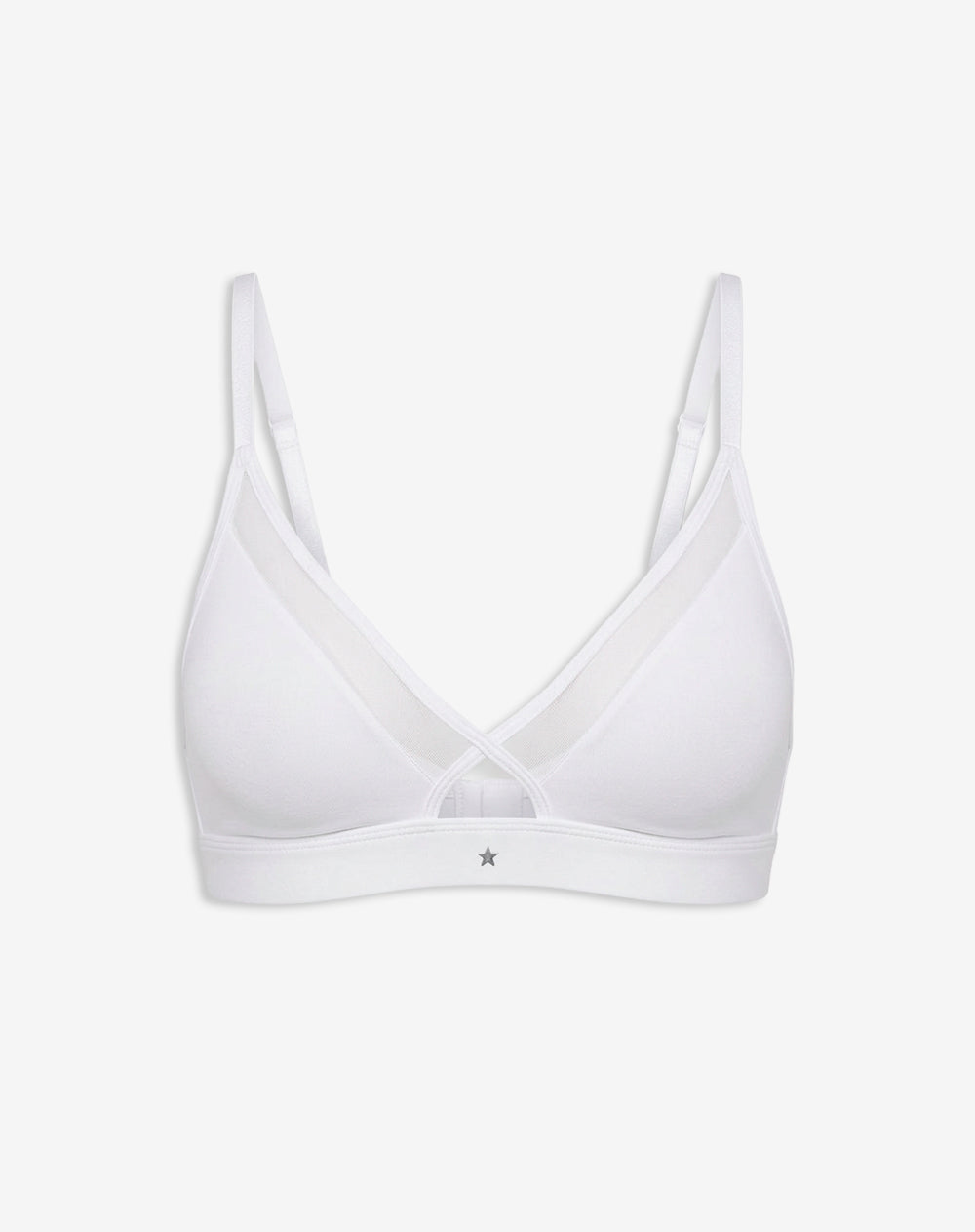 Top soporte medio microfibra blanco