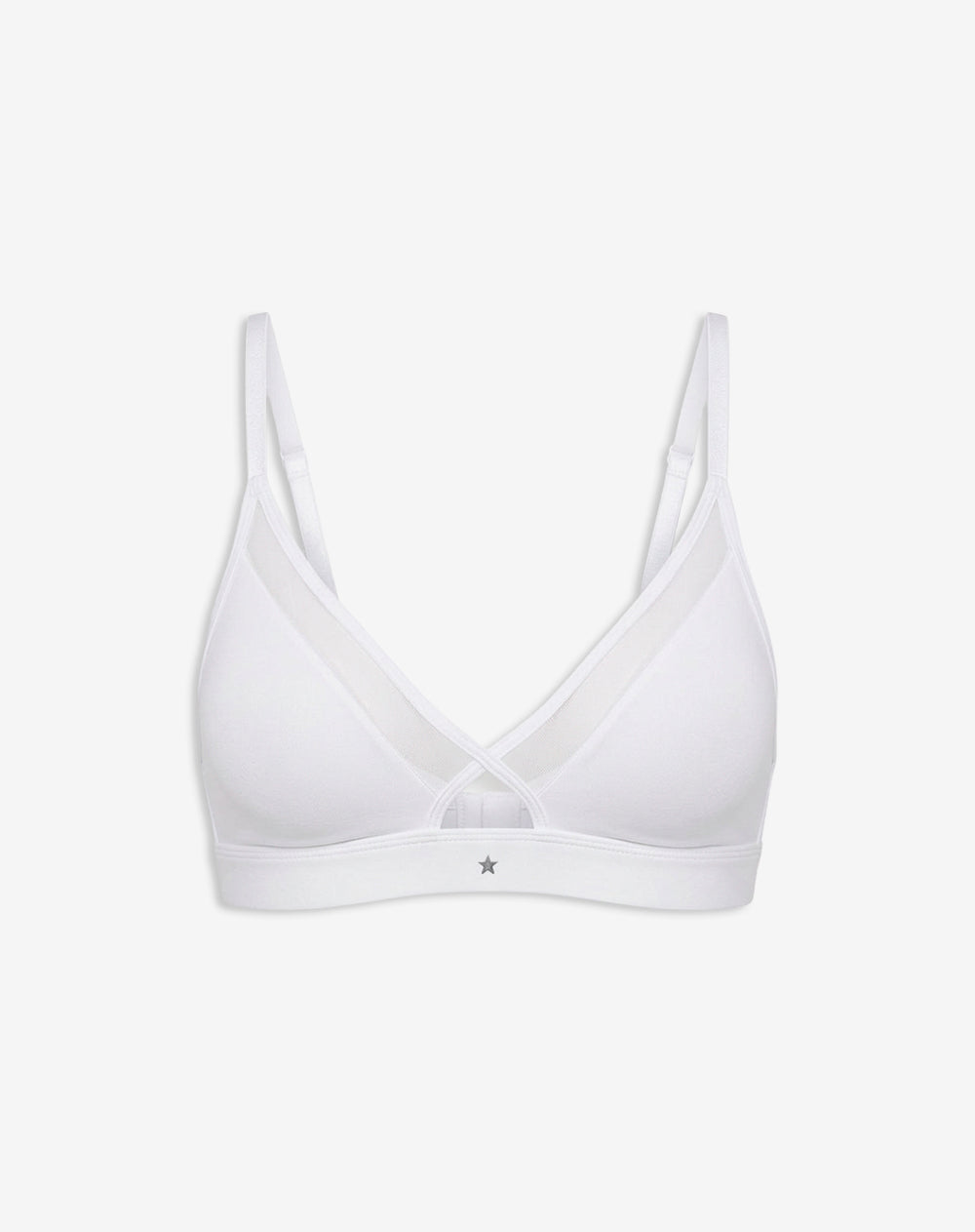 Top soporte medio microfibra blanco