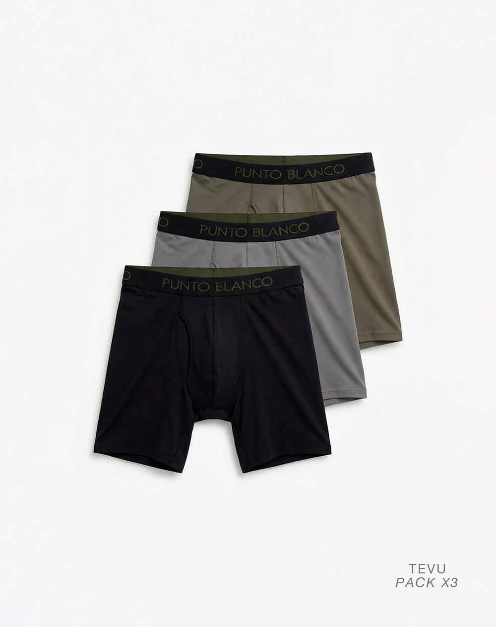Bóxer deportivo largo microfibra x3unds surtido
