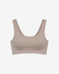 Top soporte medio seamless café