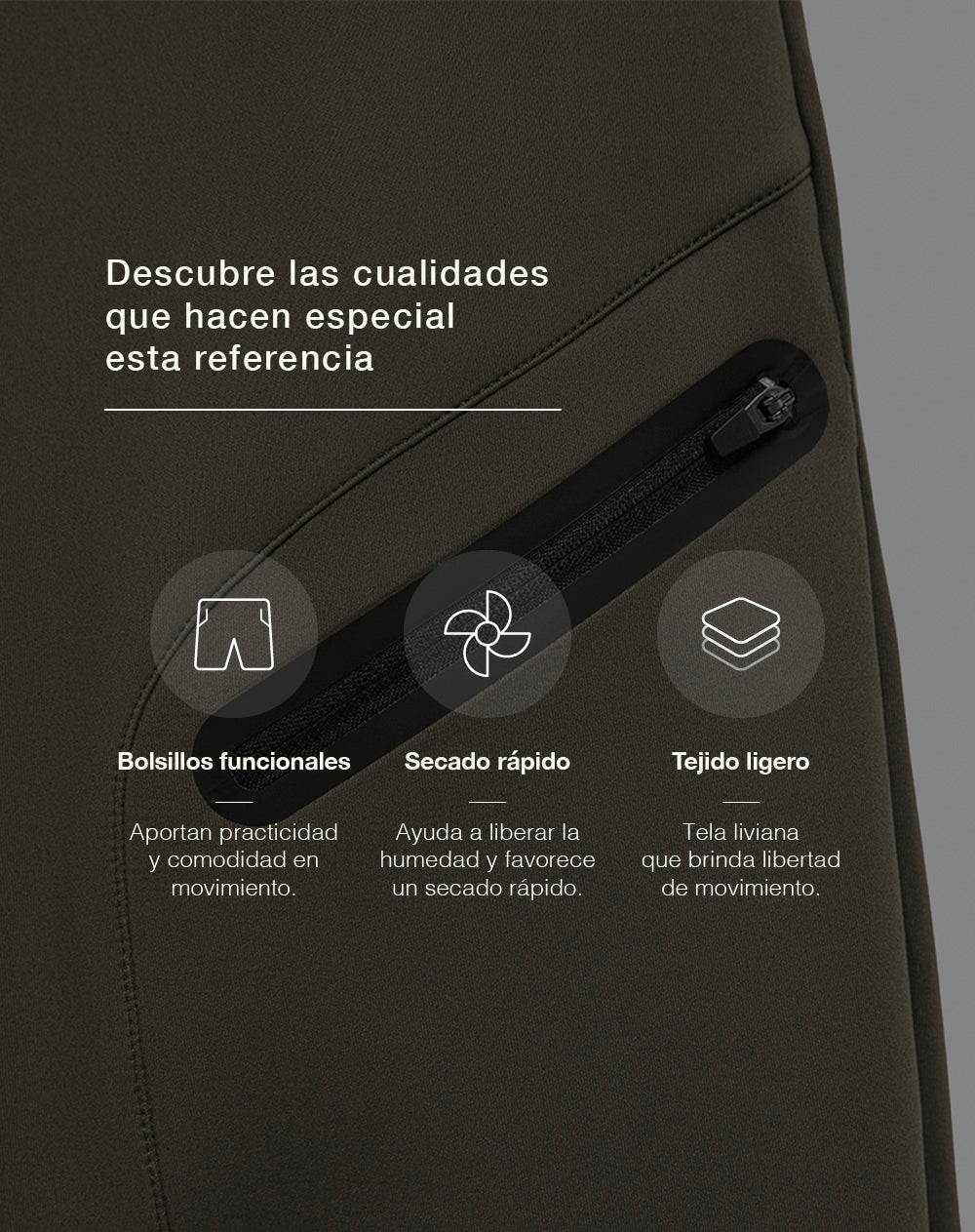 Pantalón deportivo verde hombre