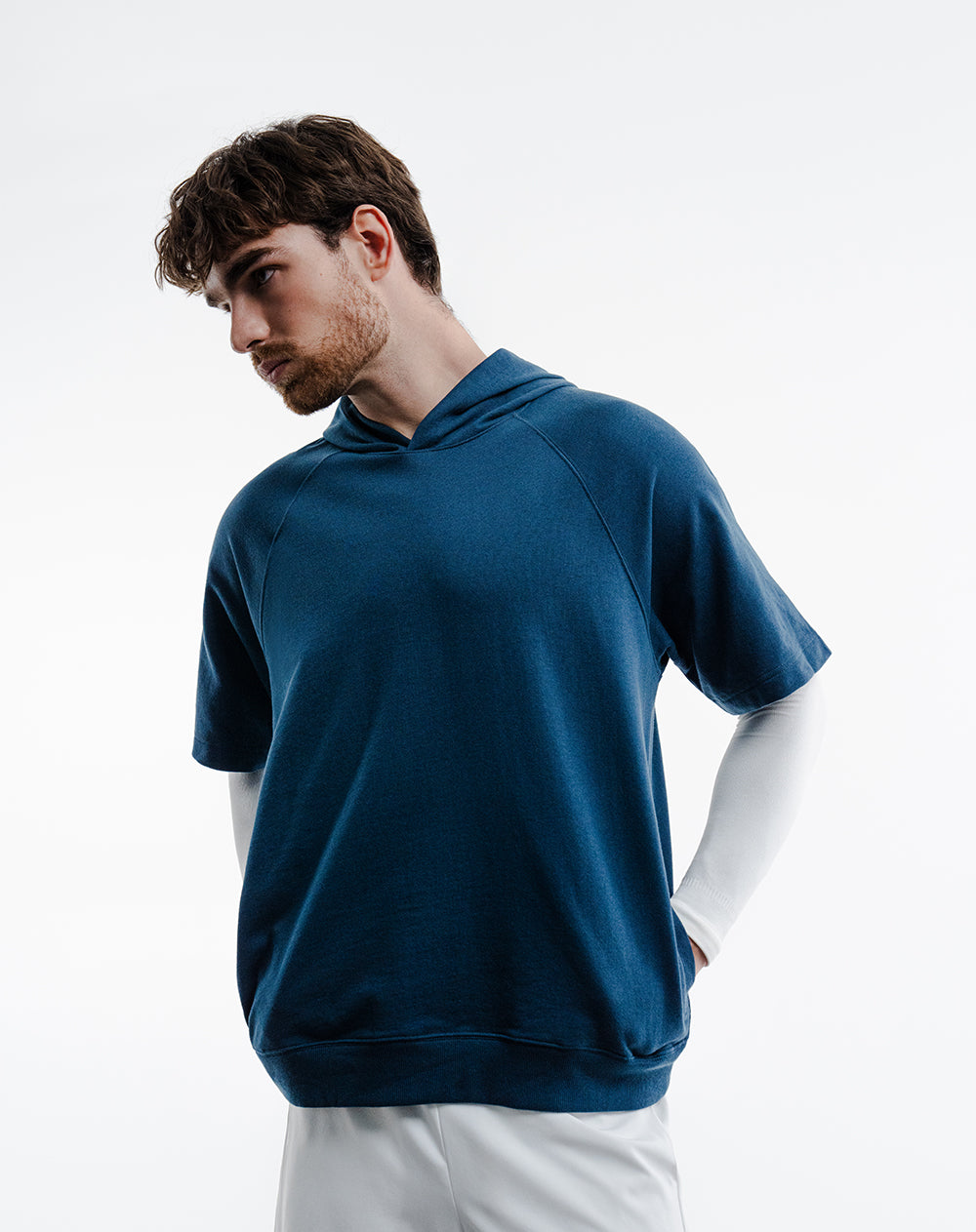 Chaleco regular azul hombre