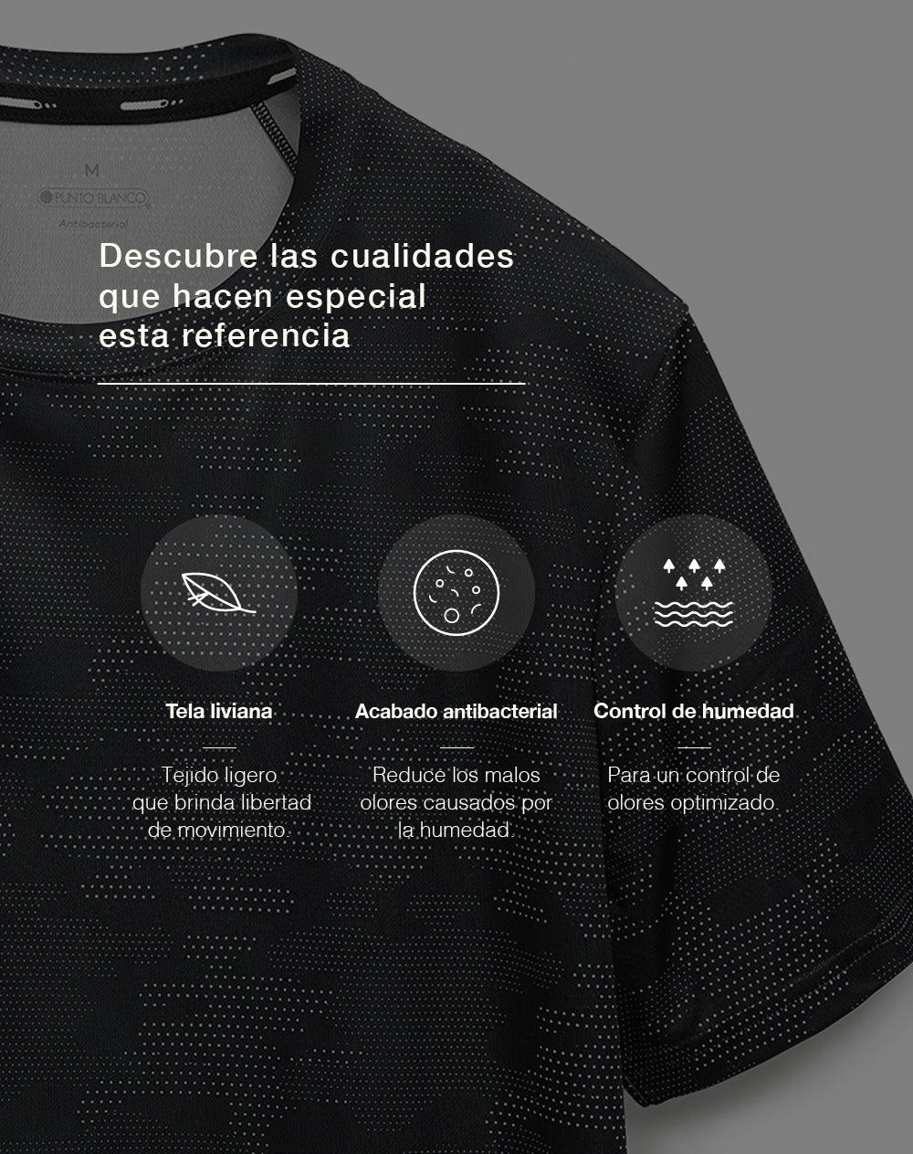 Camiseta deportiva estampada hombre