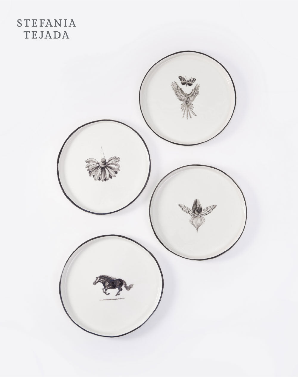 Set platos x4unds Stefania Tejada