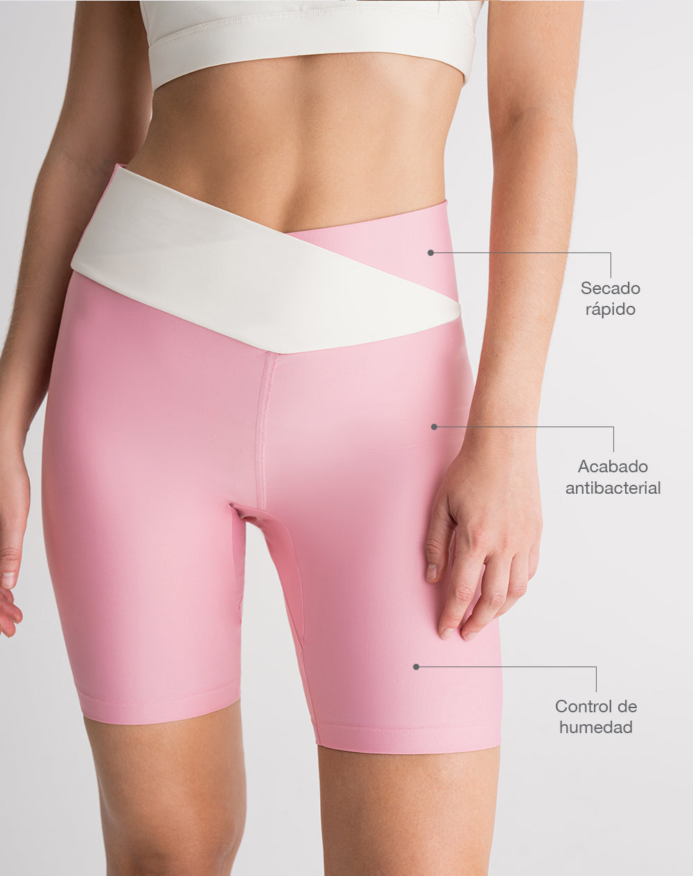 Biker deportivo control humedad rosado mujer