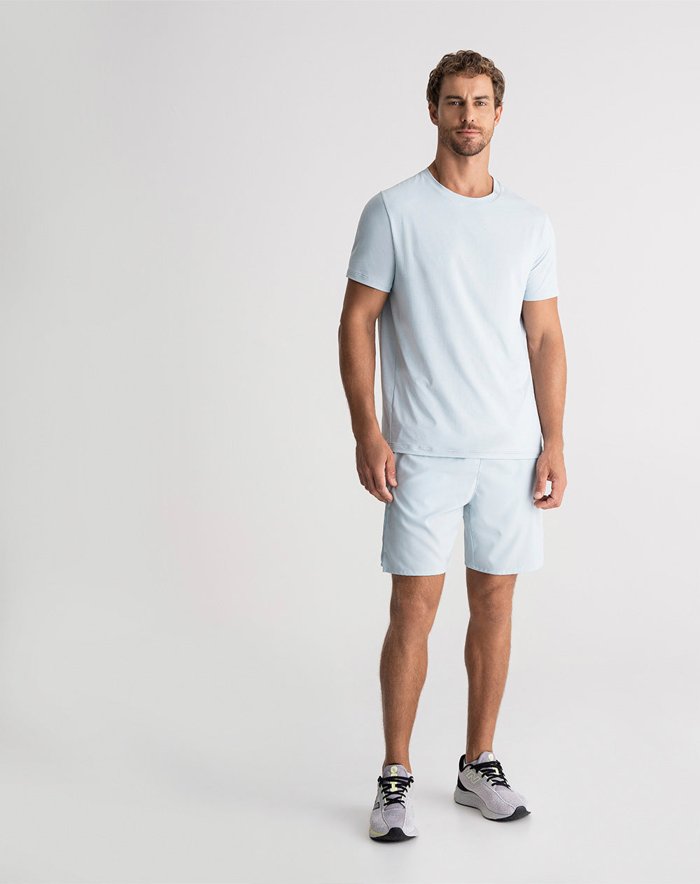 Camiseta deportiva control humedad azul hombre