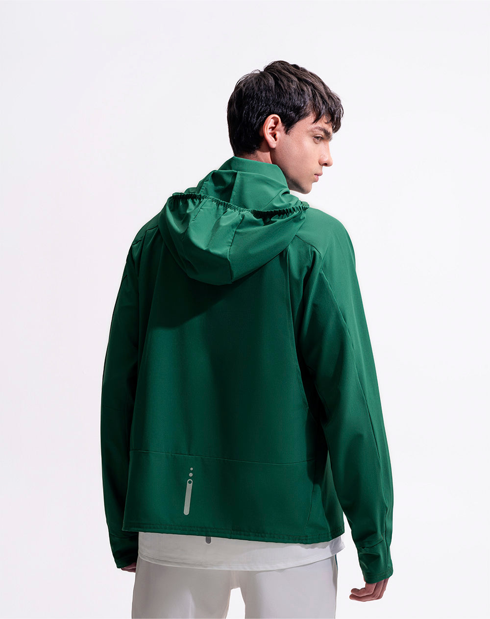 Buzo regular half zip secado rápido verde hombre