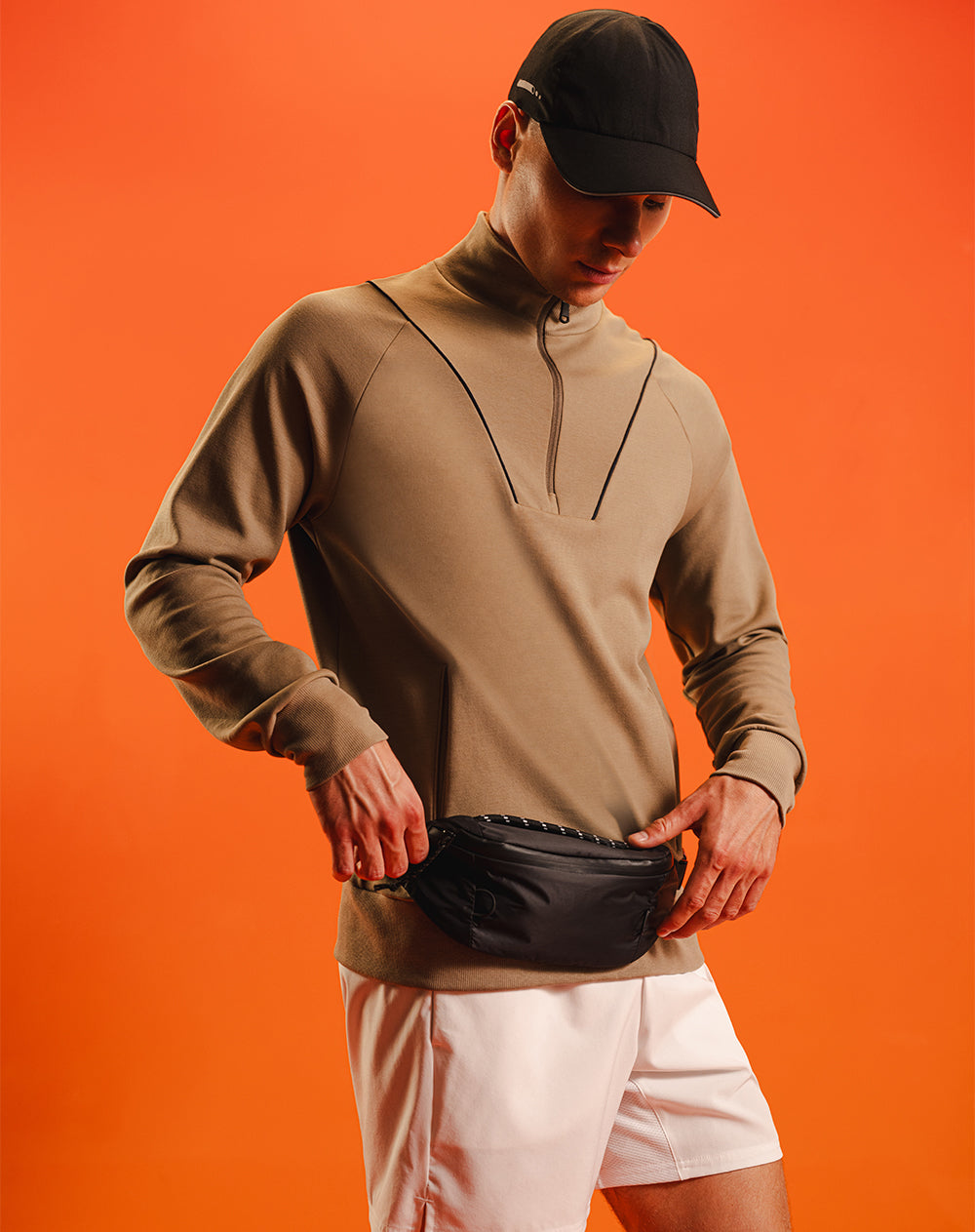 Buzo confort regular café hombre