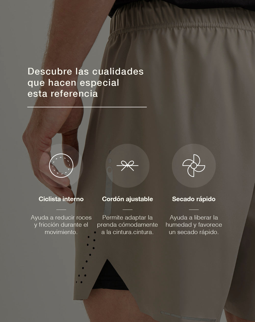 Pantaloneta deportiva ciclista interno cáfe hombre