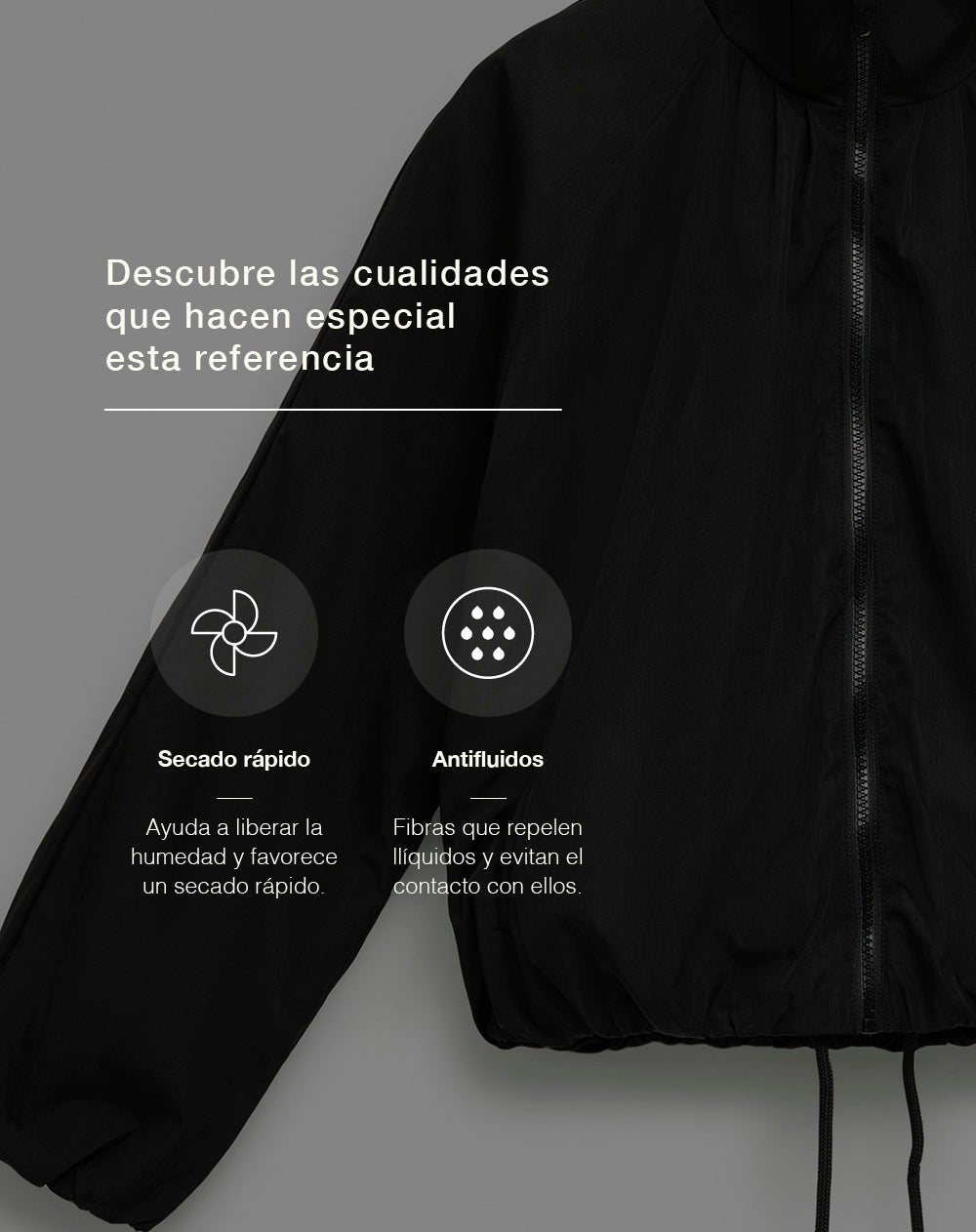 Chaqueta oversize negra mujer