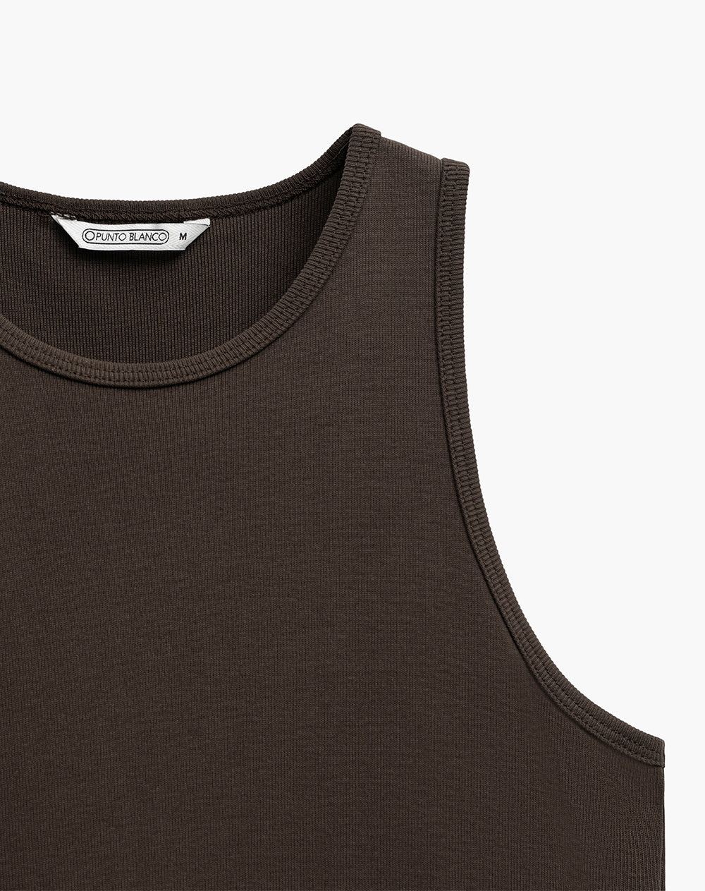 Vestido largo tejido de punto café mujer