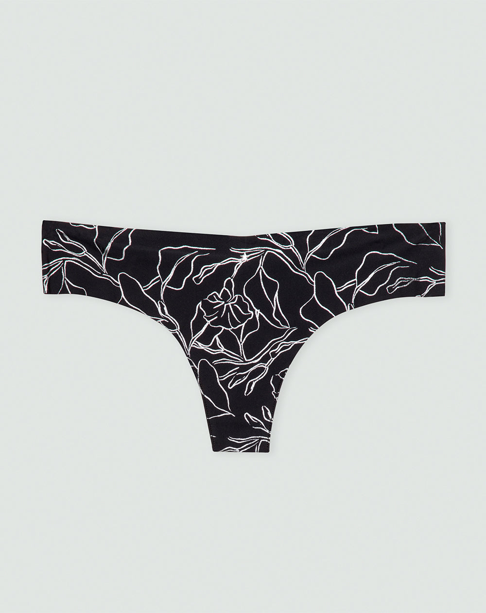 Panty tipo tanga microfibra invisible negro