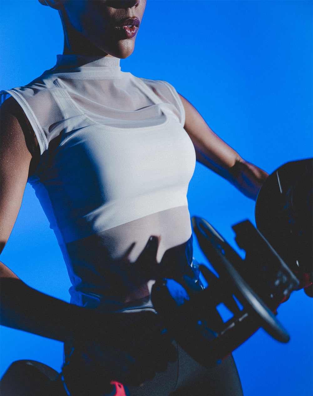 Camiseta esqueleto deportiva transpirable habano mujer