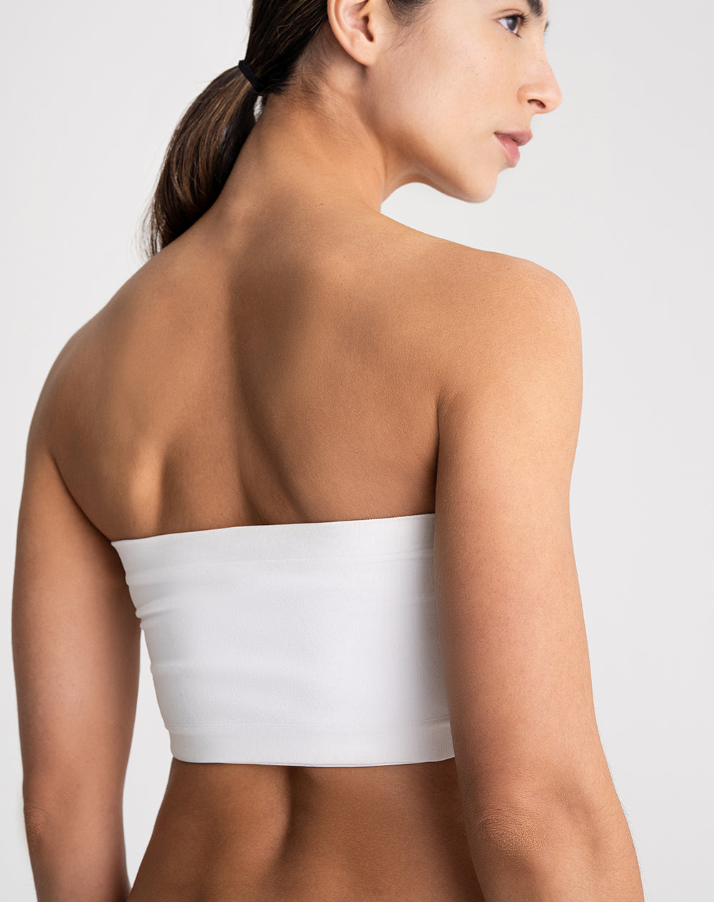 Top strapless soporte bajo seamless blanco