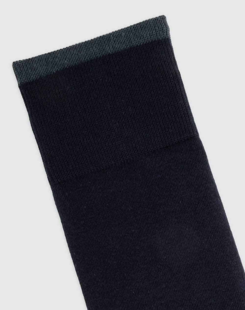 Medias hombre largas algodón pack x3 azul