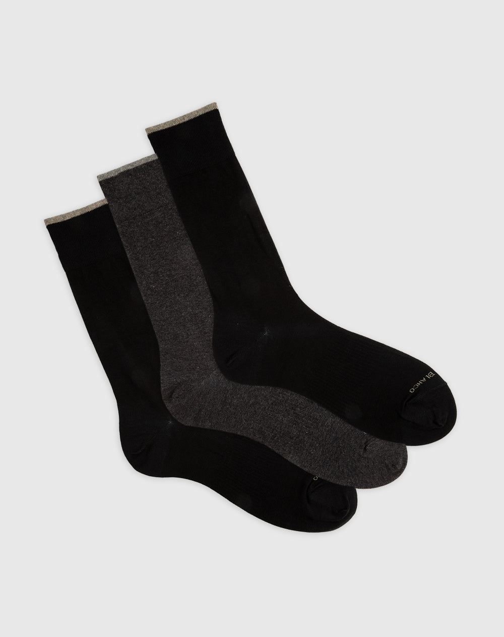 Medias hombre largas algodón pack x3 surtido