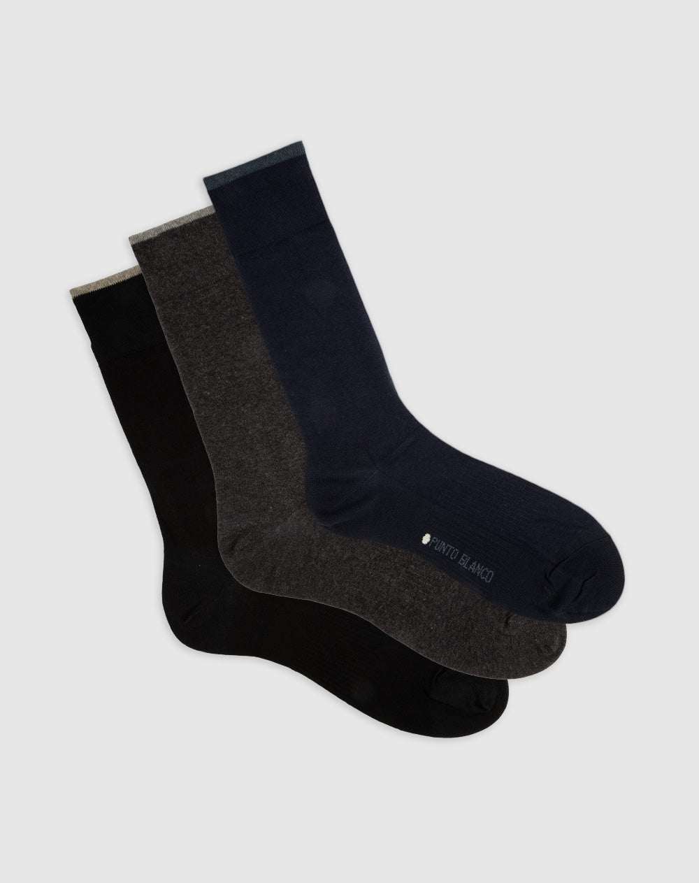 Medias hombre largas algodón pack x3 surtido