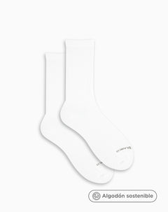 Medias mujer largas algodón blancas