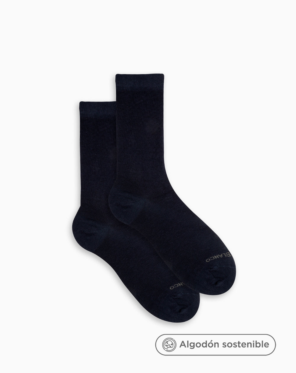 Medias mujer largas algodón pack x2 azul