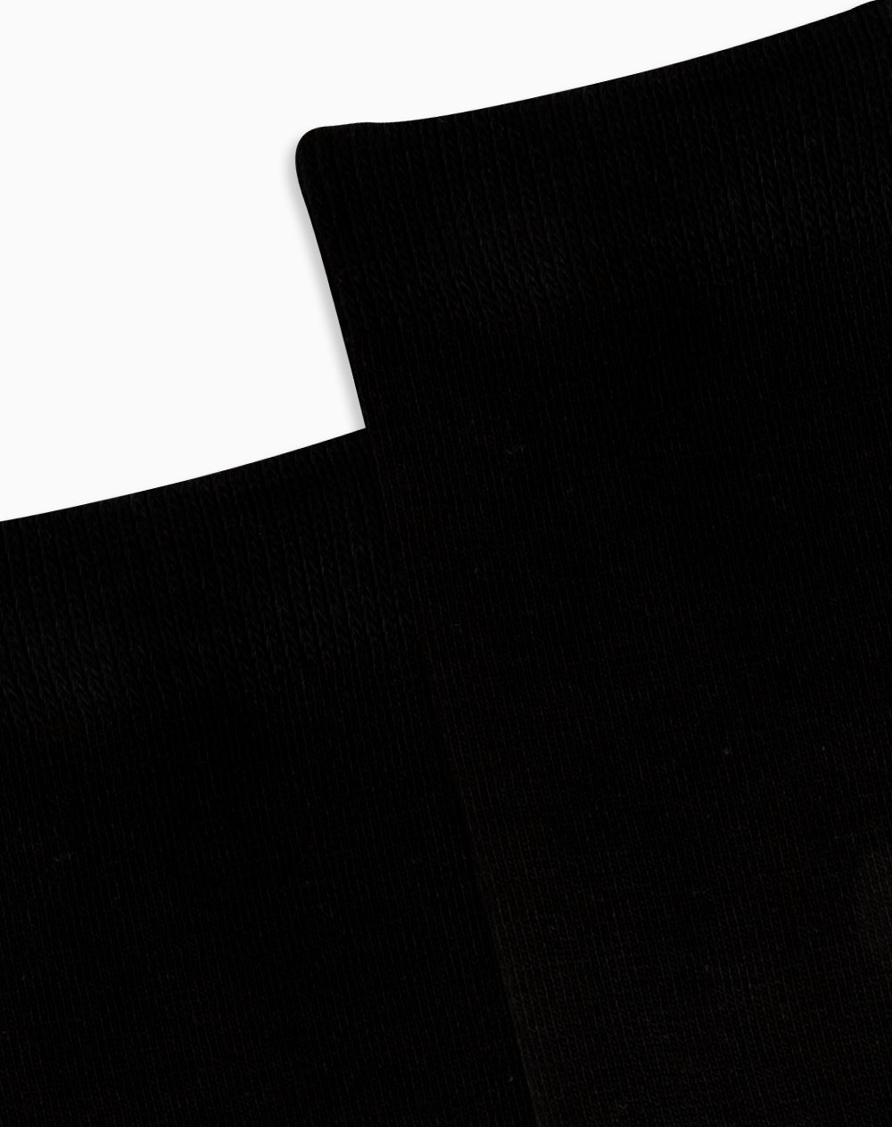 Medias mujer largas algodón pack x2 negro
