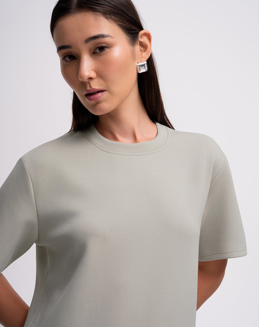 Camiseta confort regular tacto suave arena mujer