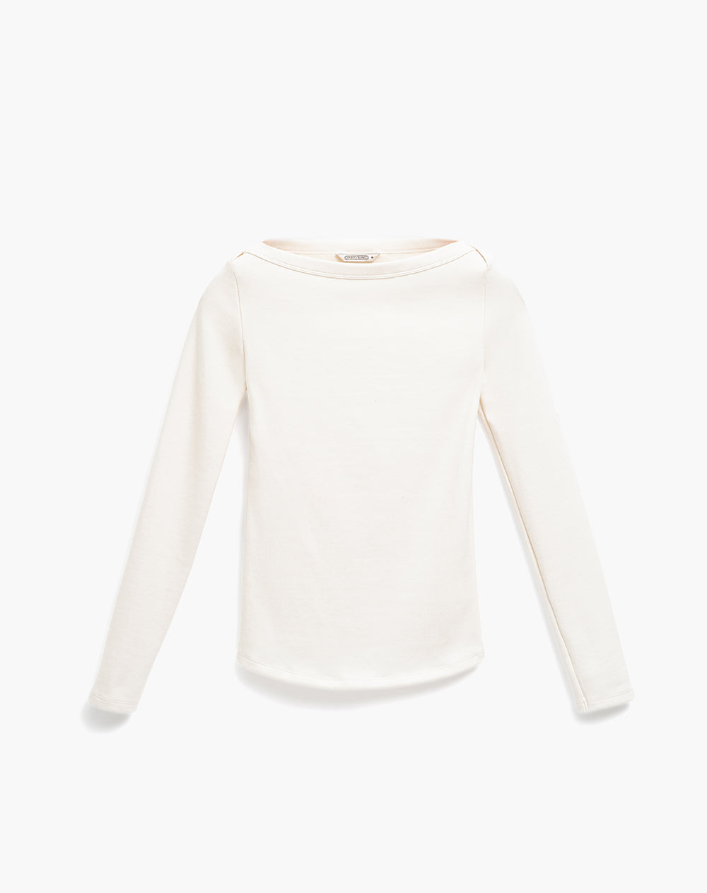 Camiseta cuello bandeja manga larga habana mujer