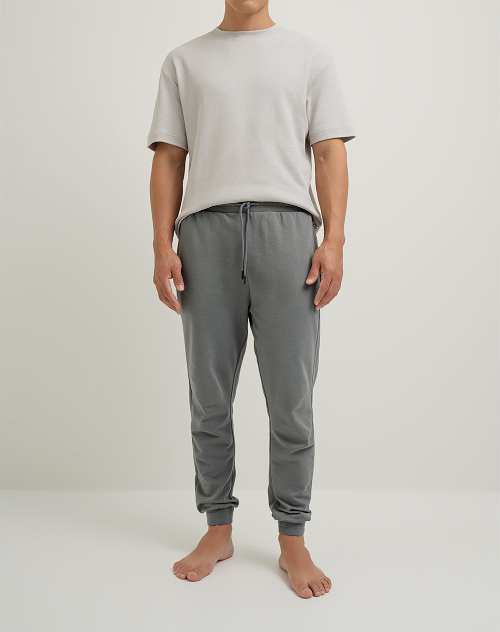 Jogger algodón regular gris hombre