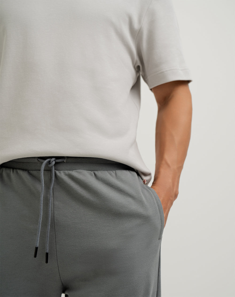 Jogger algodón regular gris hombre