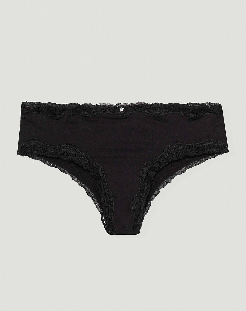 Panty cachetero microfibra más encajenegro