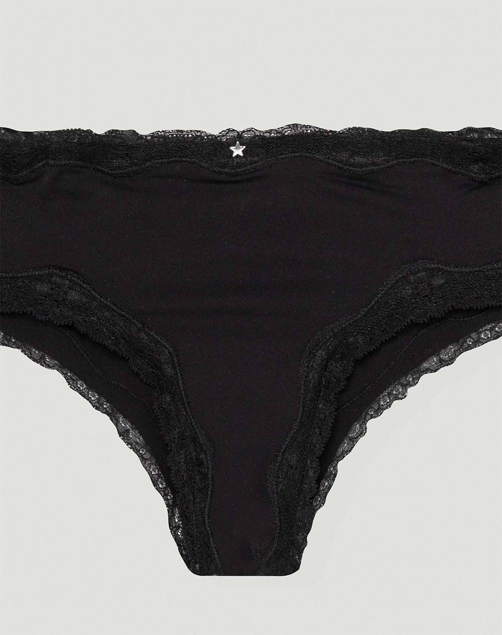 Panty cachetero microfibra más encajenegro