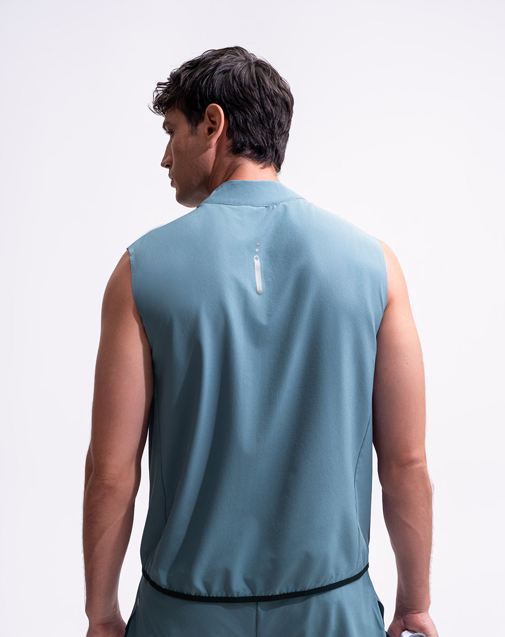 Chaleco regular fit sin capucha azul