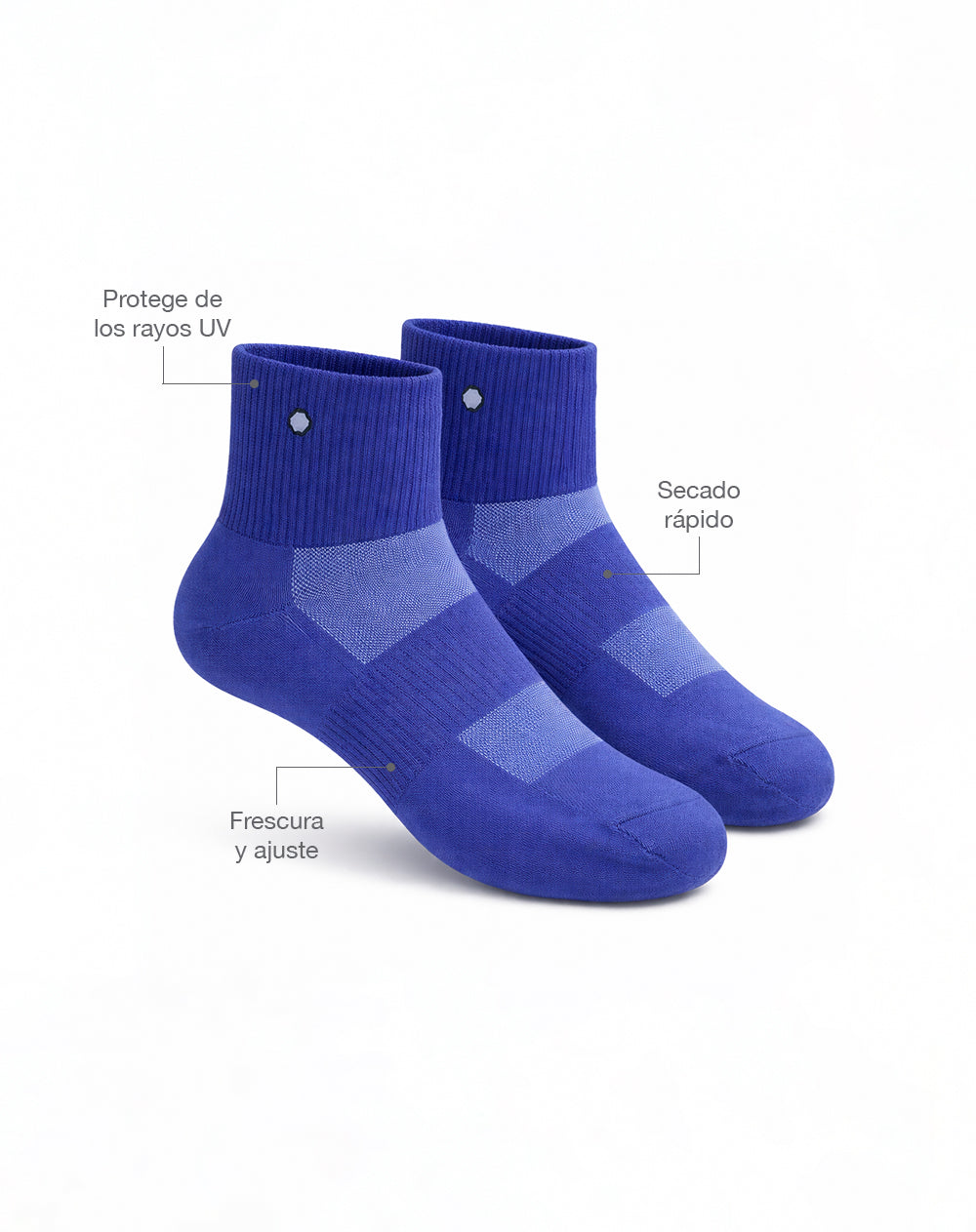 Medias deportivas hombre tobillera secado rápido azules