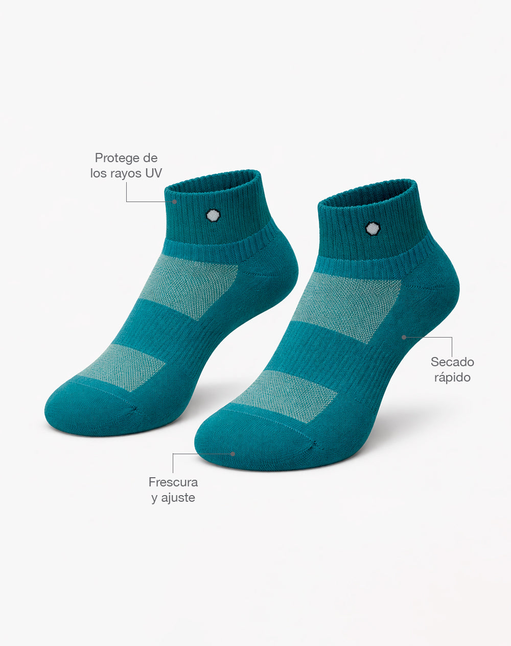 Medias deportivas hombre tobillera secado rápido verdes