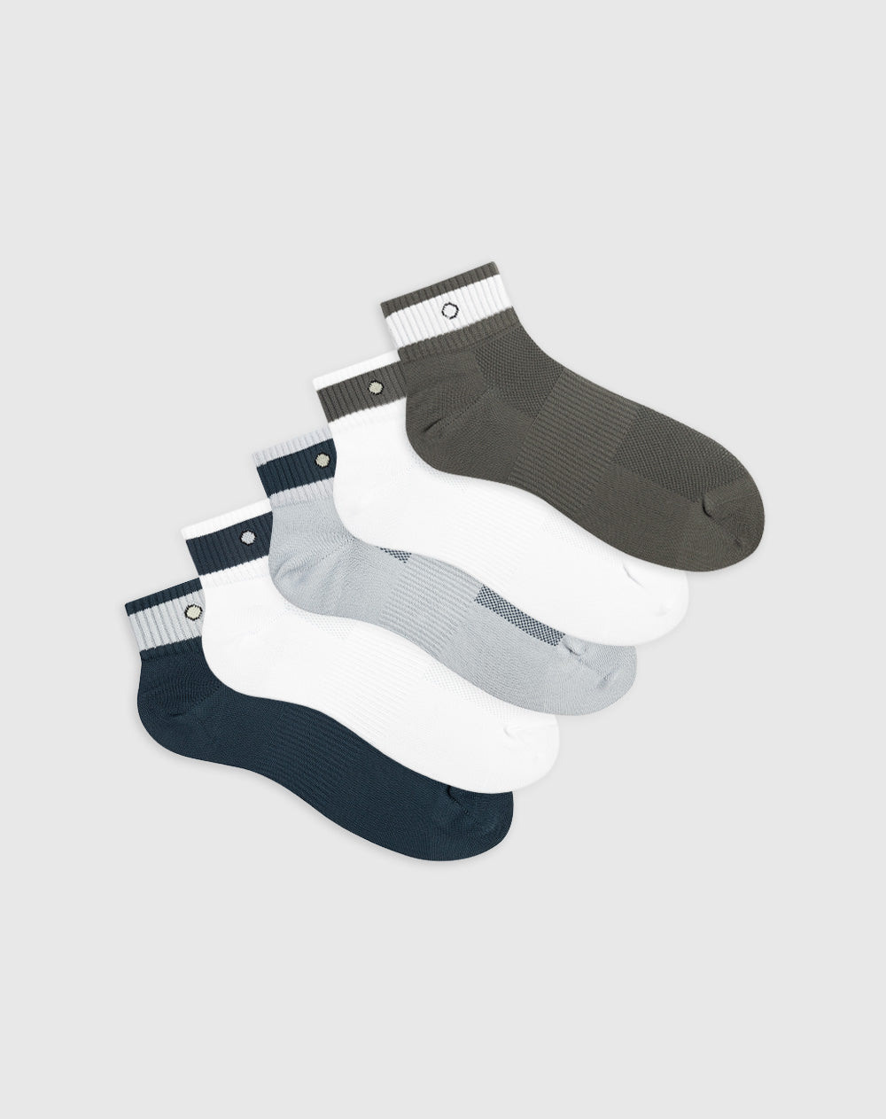 Medias deportivas hombre tobillera microfibra pack x5 surtido