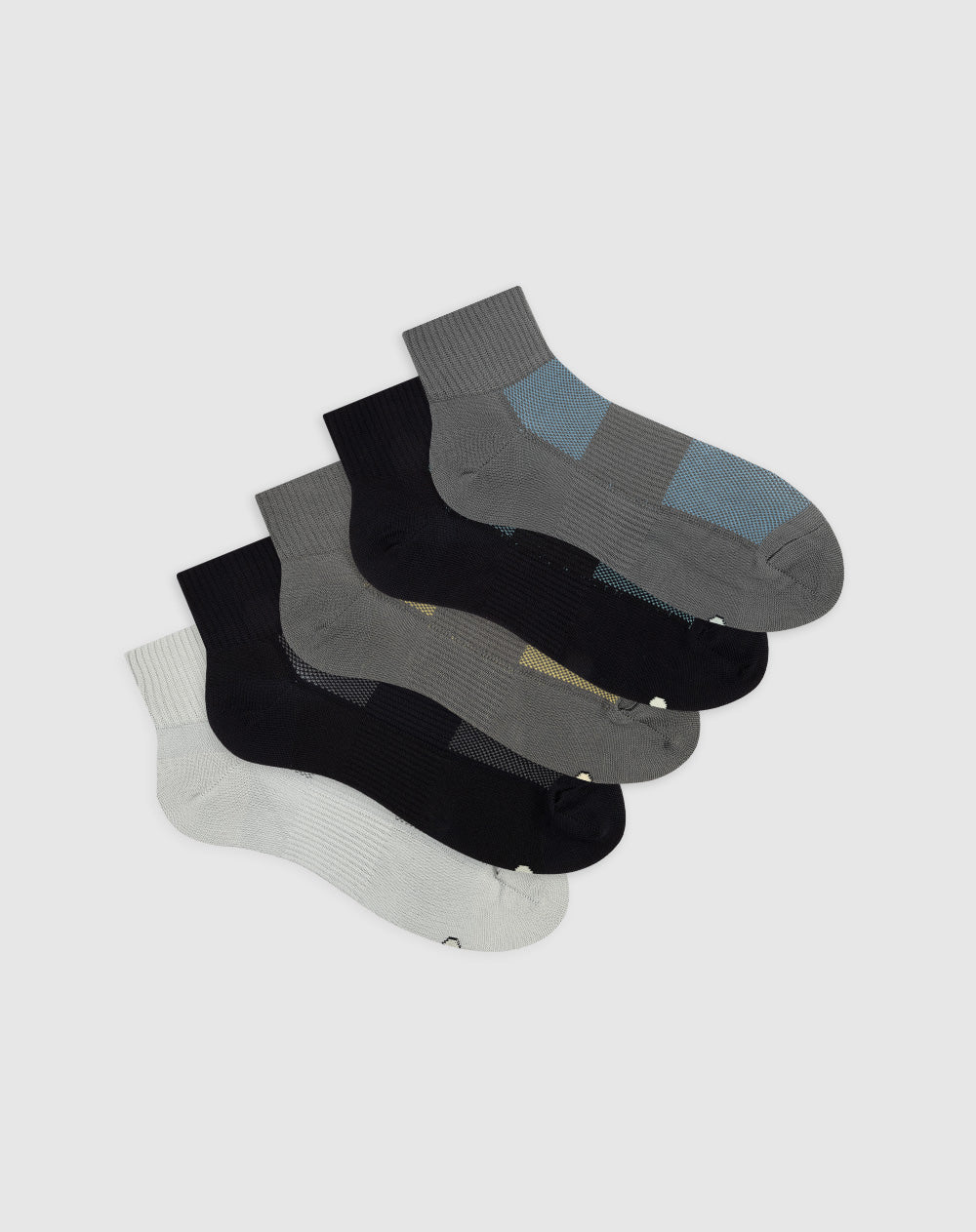 Medias deportivas hombre tobillera microfibra pack x5 surtido