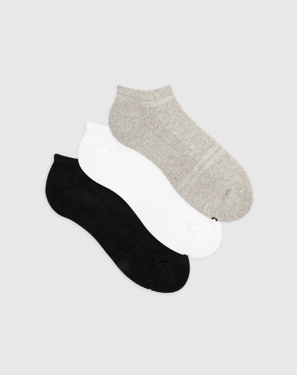 Medias deportivas hombre tobillera corta algodón pack x3 surtido