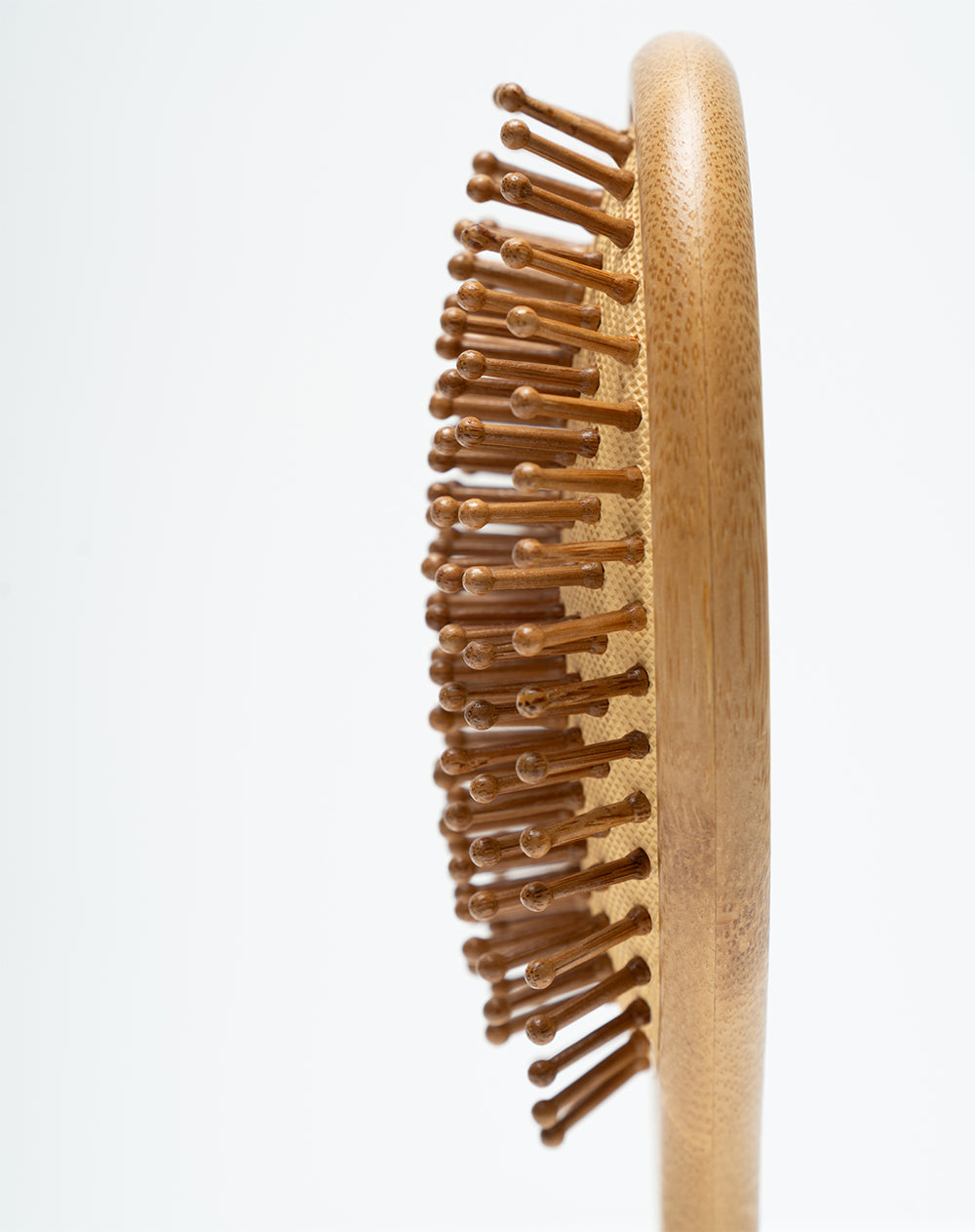 Cepillo para el cabello bambú café