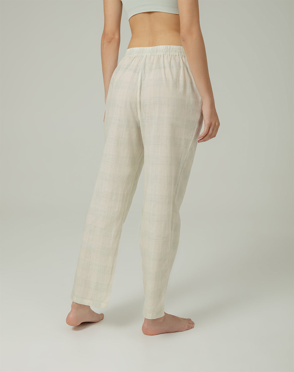 Pantalón de pijama mujer algodón largo verde