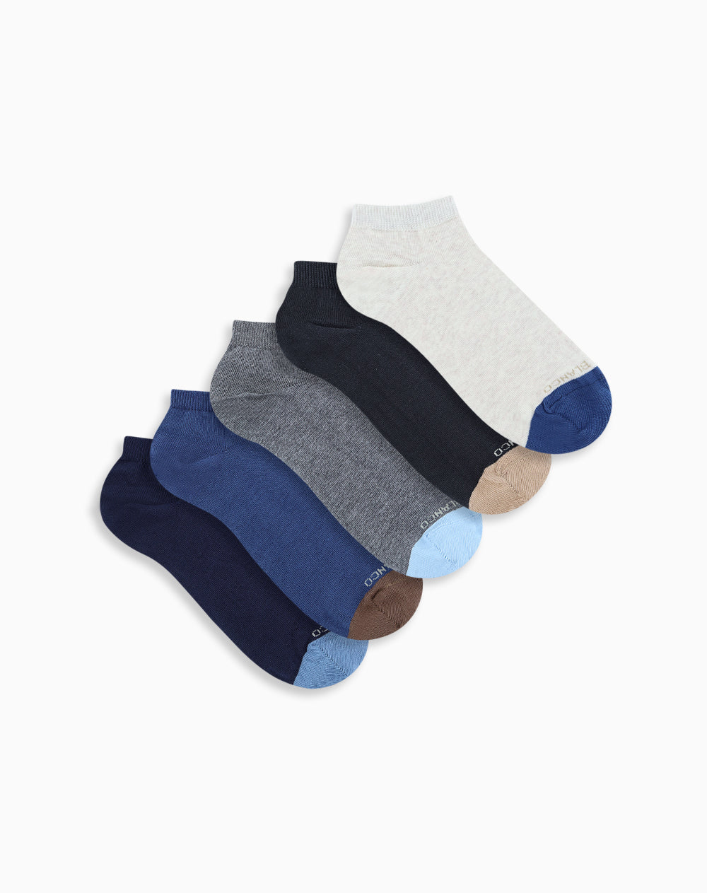 Medias hombre tobillera corta pack x5 surtido