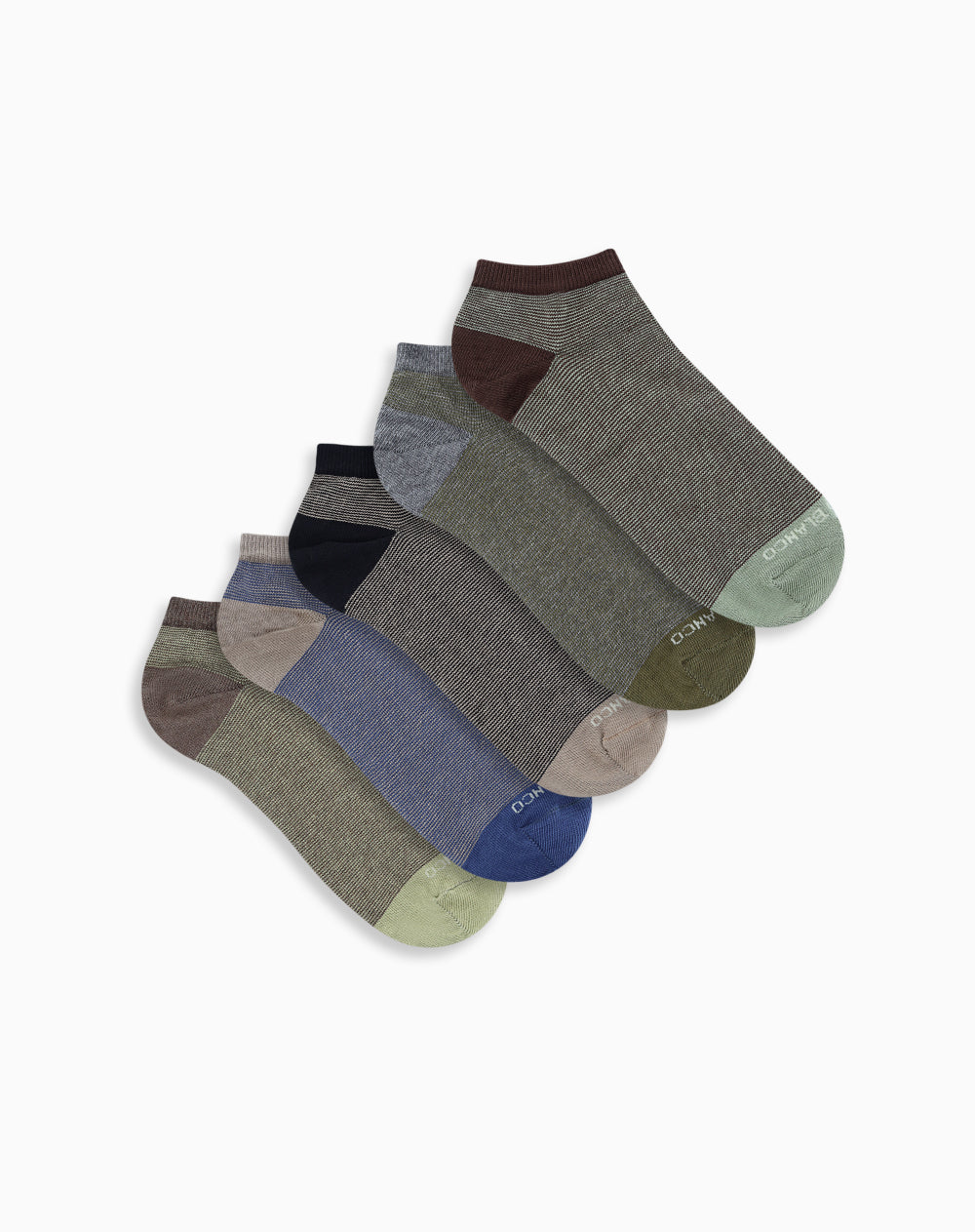 Medias hombre tobillera corta pack x5 surtido