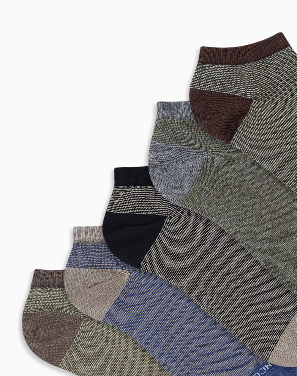 Medias hombre tobillera corta pack x5 surtido