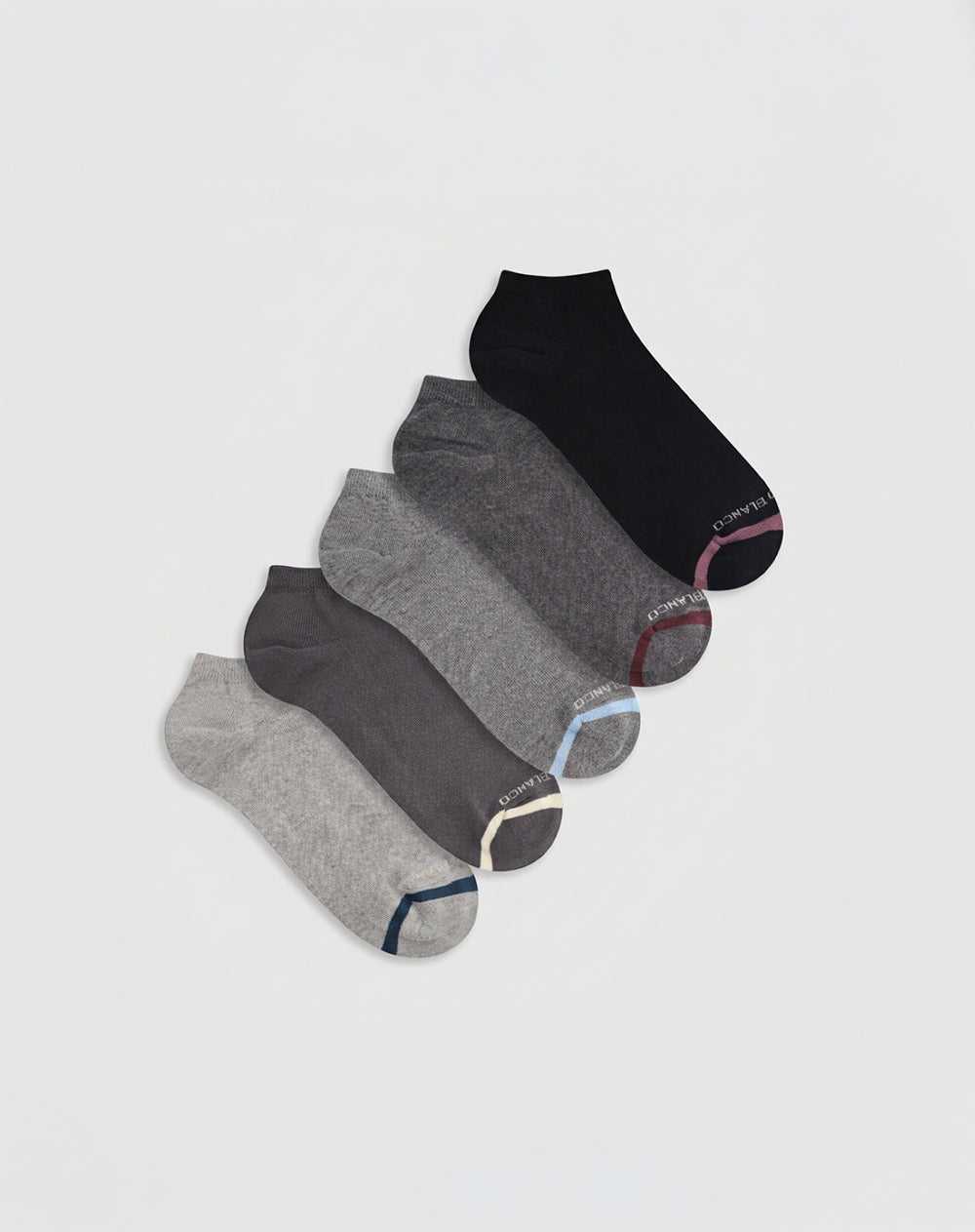 Medias hombre tobillera corta algodón pack x5 surtido