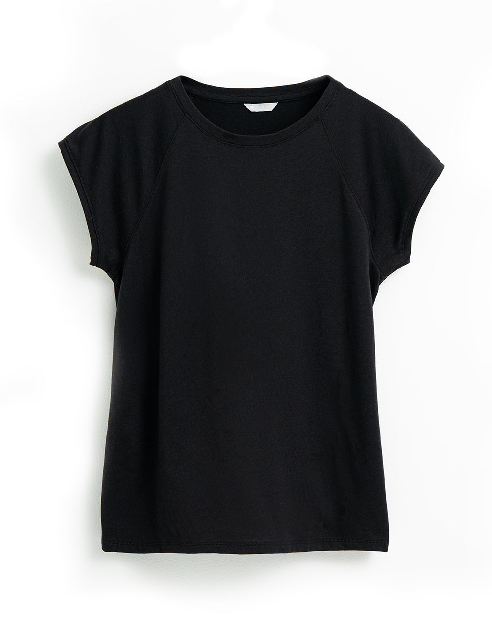 Camiseta algodón holgada negra mujer
