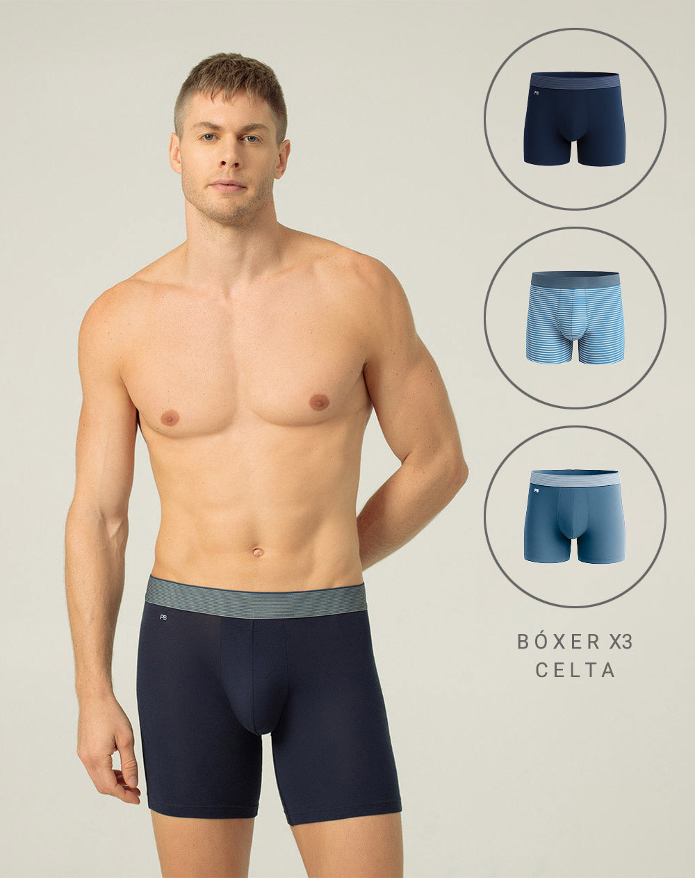 Bóxers Celta Largo Surtido Punto Blanco