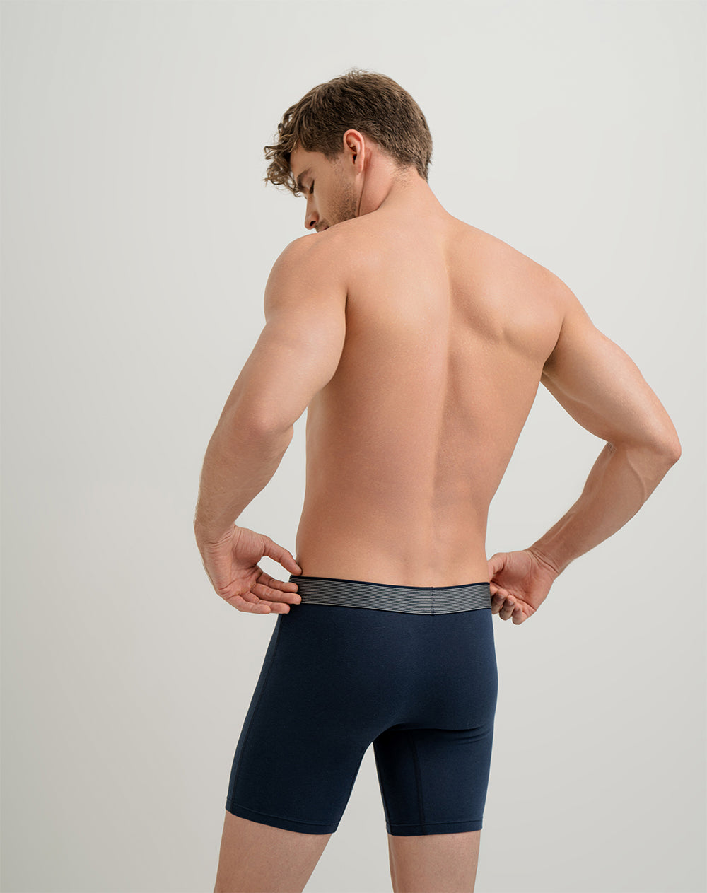 Bóxer largo panel amplio x3unds surtido