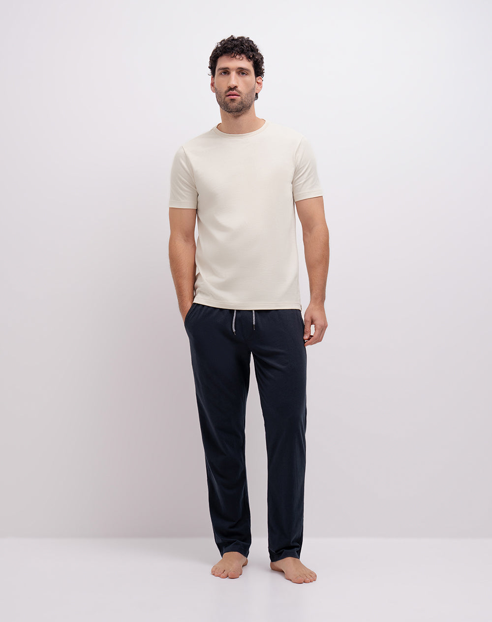 Camiseta + pantalón de pijama algodón surtida hombre
