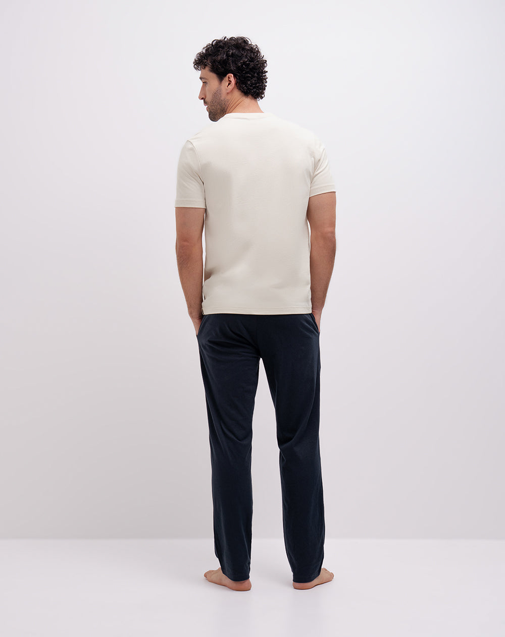 Camiseta + pantalón de pijama algodón surtida hombre