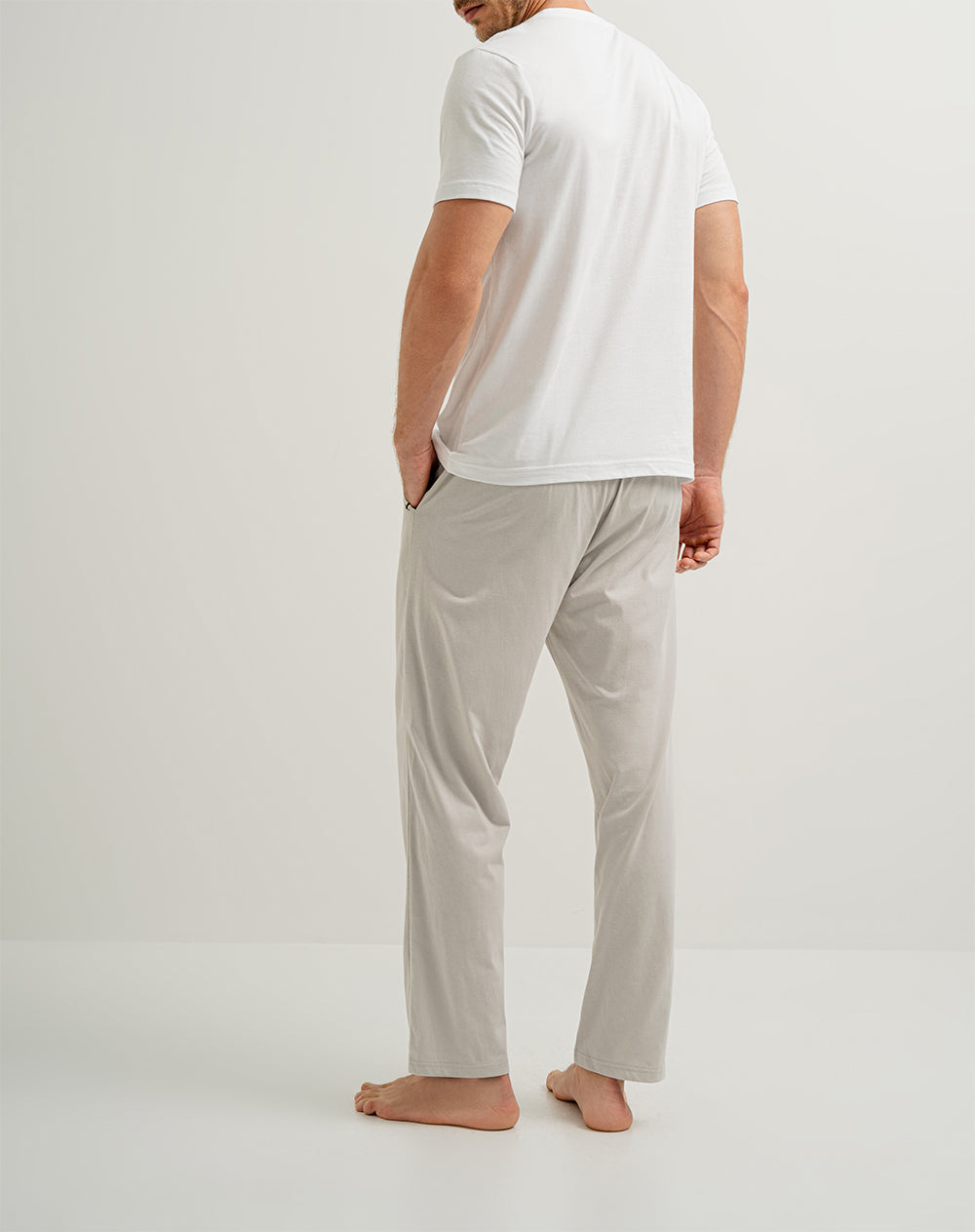 Camiseta + pantalón de pijama hombre algodón surtida